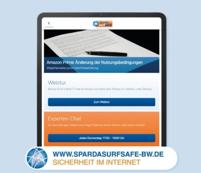 mobile Webseite von SpardaSurfSafe (Foto: 8com GmbH & Co. KG)